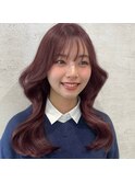 盛れる顔まわりカット×ラベンダーピンク
