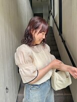 リブロ(LiBro) チェリーブラウン大人ガーリーウェーブミディアム似合わせカット