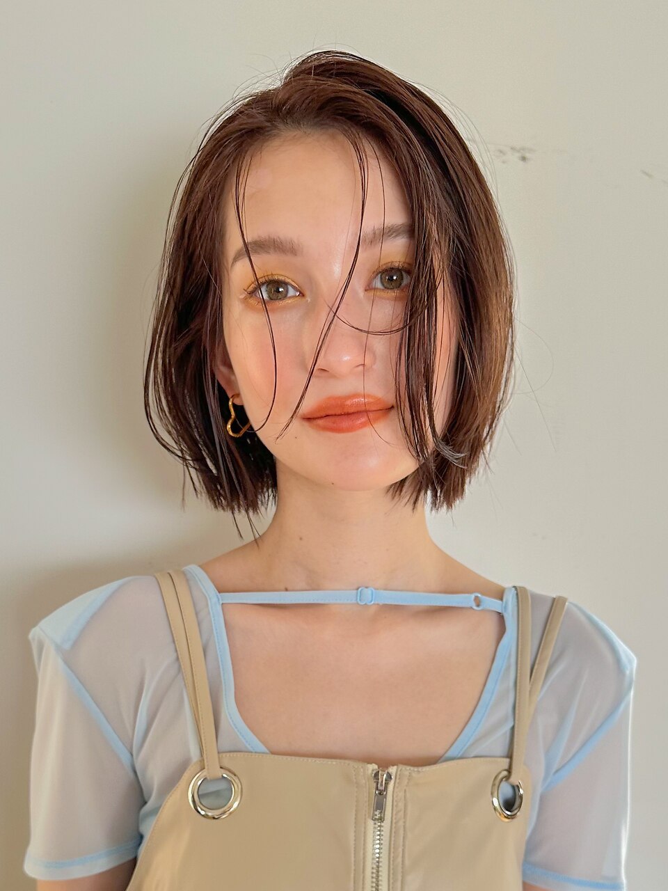 ピンクベージュ/ボブ/表参道/原宿/女性美容師