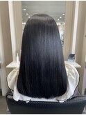 インナーカラー 黒髪 紫 髪質改善トリートメント 奈良 桜井