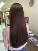 縮毛矯正×ロング×ココアブラウン
