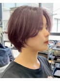 熊本ショート　ハンサムショート　前髪長めショート　30代40代