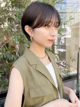 サンドレオ 新宿店(sand Leo) チャコール/オリーブグレー/レイヤーカット小顔顔周り韓国新宿