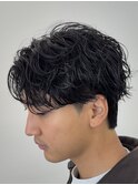 大人男ルーズパーマ/センターパート/オールバック/名古屋栄