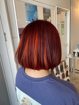キャパ(CAPA) レッド×オレンジインナーボブ