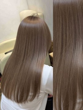 アロマ ヘアー ルーム 新宿3号店(AROMA hair room) ワンブリーチでつくるミルクティーカラー^_^