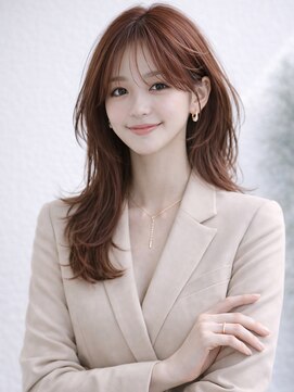 リリアーナ(LILIANA) 池袋 韓国風 ピンクベージュ ピンクブラウン ロングレイヤー