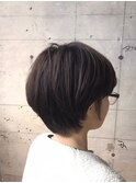 大人ショート_外ハネボブアッシュブラウンネオウルフ