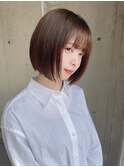 20代30代 ボブ 美髪 艶髪 縮毛矯正 髪質改善 黒髪 内巻きボブ