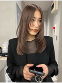 レイヤーカットグレージュカラーデザインカラーシルキーベージュ