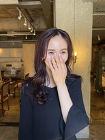 髪質改善と縮毛矯正の専門店 サンティエ(scintiller)&nbsp;暗めレッドバイオレットカラー