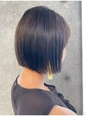 コンパクトボブ 極細ハイライト 脱白髪染め 30代40代50代