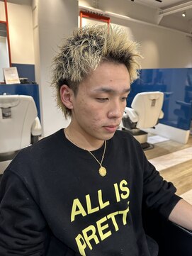 ルースト 京都河原町店(ROOST) メンズショートスパイキーショートブリーチ金髪