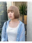 顔まわりレイヤー/ホワイトベージュ/ニュアンスカラー[表参道]