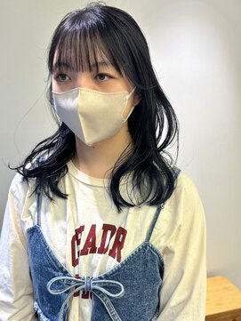 ハル 南平岸(HARU) 暗髪/暗髪ブルー/ブリーチなしカラー