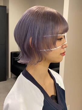 ベレーザ 渋谷(BELEZA) 11288髪質改善ラベンダーミルクティーパープル切りっぱなしボブ