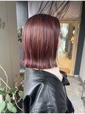 ボブ ボルドーカラー