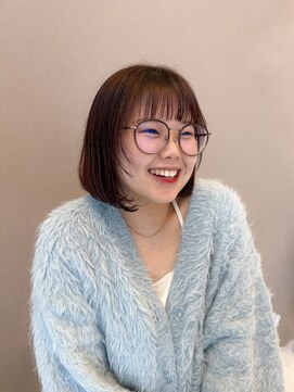 ユウヘアー 千代田橋店(U Hair) 顔まわりレイヤー/ボブ/暖色カラー/10代/20代/30代