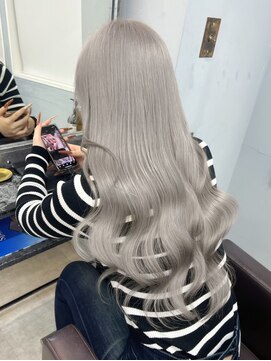 オズ 安積店(OZ) 安積ハイトーンカラーミルクティーベージュケアブリーチカラー