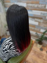 ハウオリ ヘアーワークス(Hauoli hair works)&nbsp;インナーブリーチ×塩基性レッド