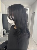 20代30代大人可愛い韓国風ヘアスタイルＣカール内巻きブラック
