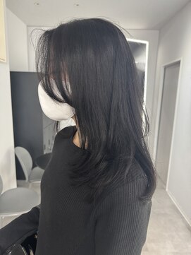 ナンバー 竪町(number+) 20代30代大人可愛い韓国風ヘアスタイルＣカール内巻きブラック