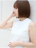 大人似合わせカットニュアンスカラーグレージュツヤ髪スタイル