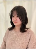 グレージュ　アッシュ　透明感カラー