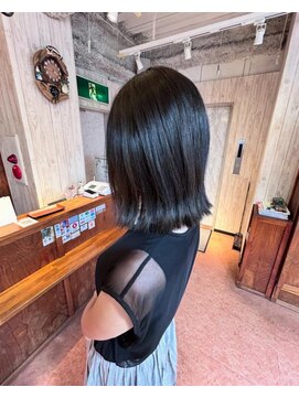 ポット バイ クレドガーデン 大宮東口店(pote by CRED GARDEN) 黒髪x外はねスタイル