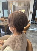 マッシュショート×髪質改善×ベージュ
