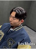 メンズセンターパート