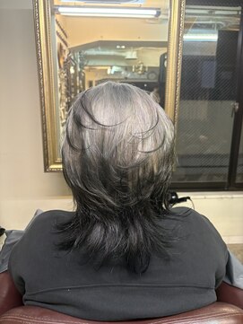 ヘアー ラウンジ アート(HAIR LOUNGE ART) セクション分けブラック