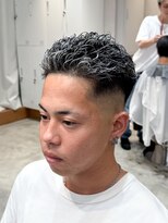 ルースト 南堀江店(ROOST) 刈り上げセンターパート/波巻きツイストスパイラル/南堀江