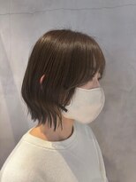 エリマ 調布(elima)&nbsp;調布ダブルカラーレイヤーボブウルフショートヘアベージュカラー