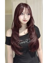 クラン 横浜(Clanc) ボルドーレッド×韓国風ロングレイヤー