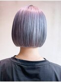 ラベンダーボブ_外ハネボブセクションカラー_ba353891
