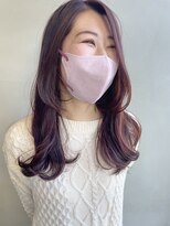 ヘアー アイス 御器所本店(HAIR ICI) ピンクラベンダー × 艶カラー
