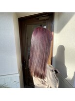 ルースヘアー(luz hair) ブリーチ×赤紫