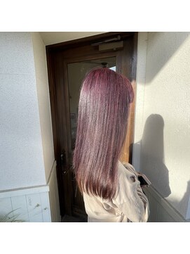 ルースヘアー(luz hair) ブリーチ×赤紫