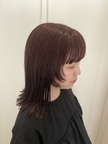 ジーナ 流山おおたかの森(Zina)&nbsp;チェリーレッド×お顔周りレイヤーカット【Zina　大越香苗】