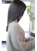 暗髪 グレージュ 透明感  髪質改善/白髪改善