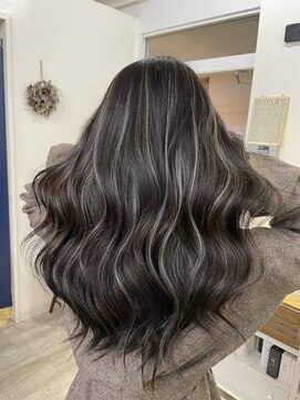 エトラ 渋谷店(etora) 小顔 ネビージュグレージュハイライトカラー◎