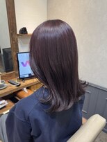 カミケン 清明店(kamiken.)&nbsp;ブリーチなしうる艶ボルドーカラー【カミケン清明店/福島】