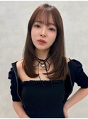 イメチェン/似合わせカット/フルバング/レッドブラウン/中野