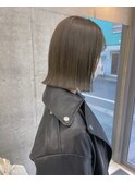 ブリーチなしダブルカラーでオリーブグレージュ