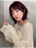 前髪顔まわりボブレイヤーボブ顔まわり縮毛矯正ヤマモトケント