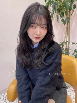 ボタン シブヤ(VOTAN SHIBUYA) アッシュグレー/グレージュ/韓国ヘア/渋谷/レイヤー/顔まわり