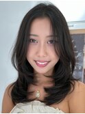 ハイライトカラーミルクティーベージュレイヤーカット