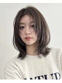 レイヤーボブオリーブグレージュ