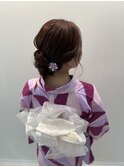 大人可愛いシニヨンアレンジ